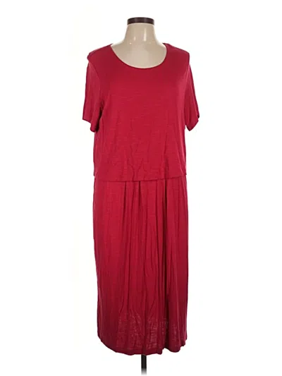 Pre-owned Jjill Casual Dress In Red