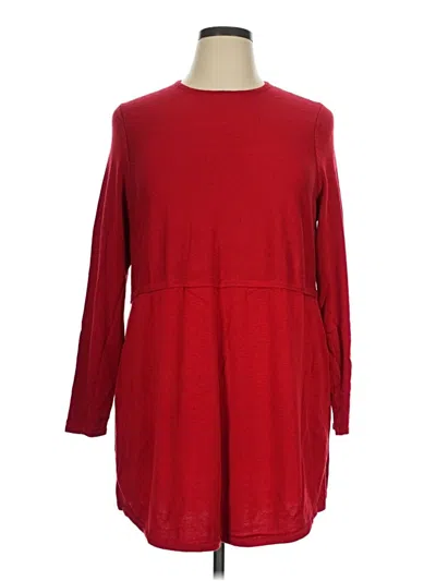 Pre-owned Jjill Casual Dress In Red