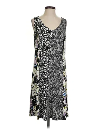 Pre-owned Jjill Casual Dress In Silver
