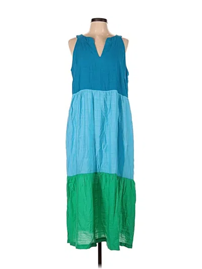 Pre-owned Jjill Casual Dress In Teal