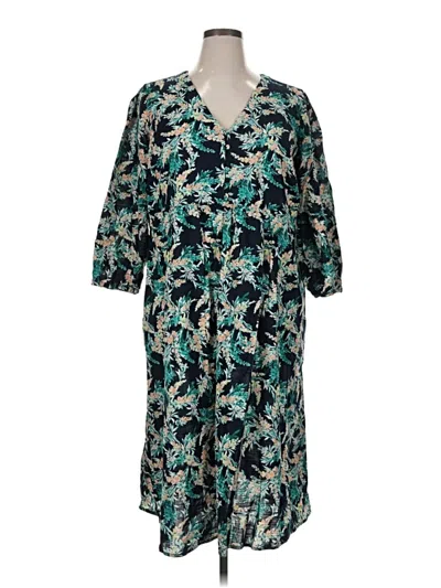 Pre-owned Jjill Casual Dress In Teal