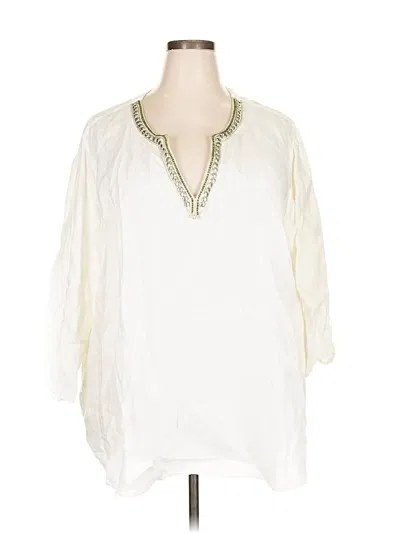 Pre-owned Jjill Casual Dress In White