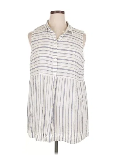 Pre-owned Jjill Casual Dress In White