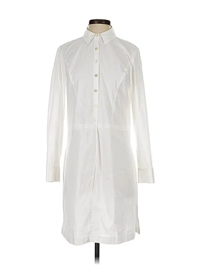 Pre-owned Jjill Casual Dress In White