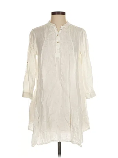 Pre-owned Jjill Casual Dress In White
