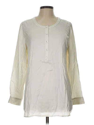 Pre-owned Jjill Casual Dress In White