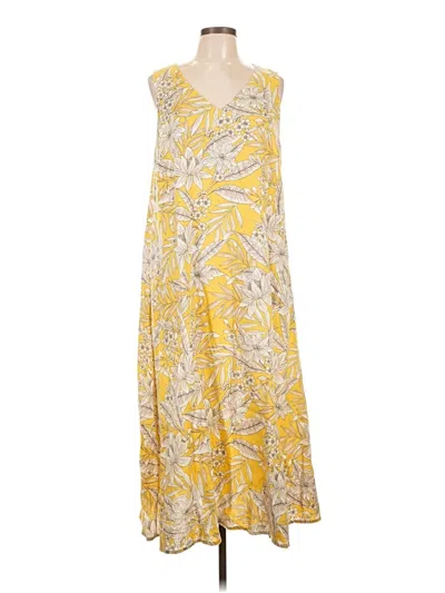 Pre-owned Jjill Casual Dress In Yellow
