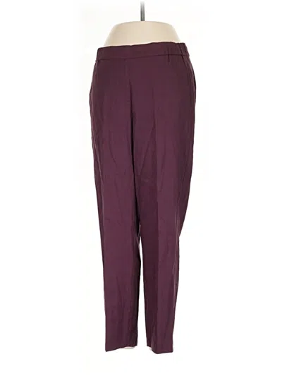 Pre-owned Jjill Casual Pants In Burgundy