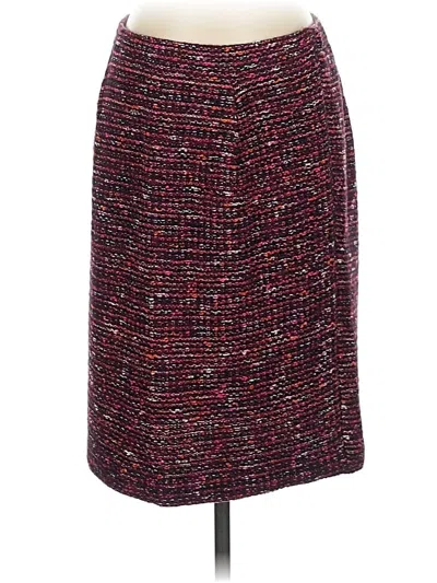 Pre-owned Jjill Casual Skirt In Burgundy