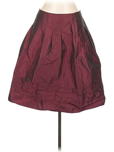 Pre-owned Jjill Casual Skirt In Burgundy
