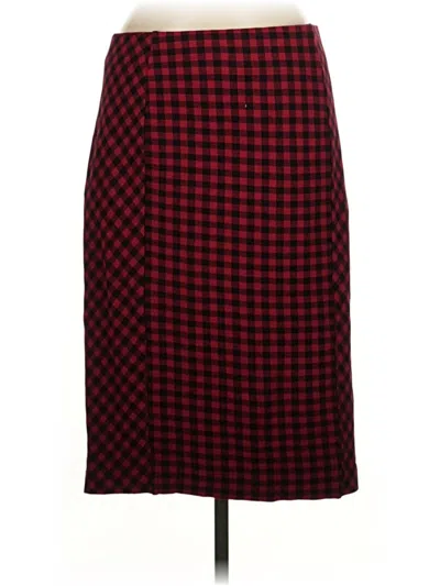 Pre-owned Jjill Casual Skirt In Burgundy