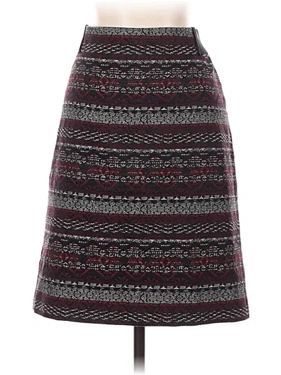 Pre-owned Jjill Casual Skirt In Burgundy