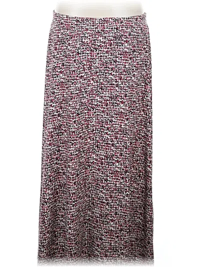 Pre-owned Jjill Casual Skirt In Burgundy