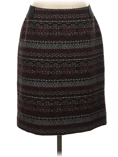 Pre-owned Jjill Casual Skirt In Burgundy