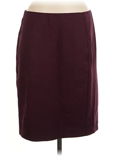 Pre-owned Jjill Casual Skirt In Burgundy