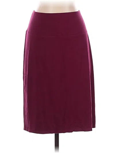 Pre-owned Jjill Casual Skirt In Burgundy