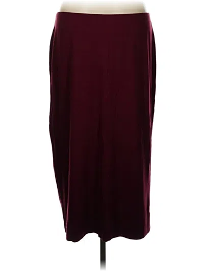Pre-owned Jjill Casual Skirt In Burgundy