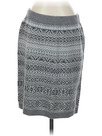 Pre-owned Jjill Casual Skirt In Gray