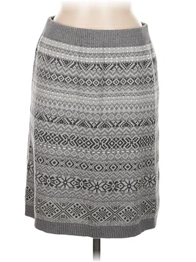 Pre-owned Jjill Casual Skirt In Gray