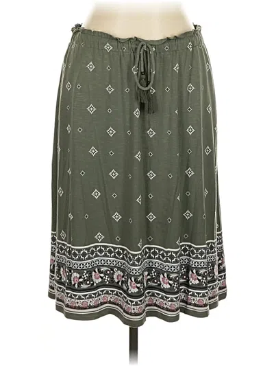Pre-owned Jjill Casual Skirt In Green