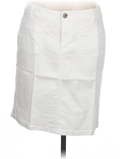 Pre-owned Jjill Casual Skirt In White