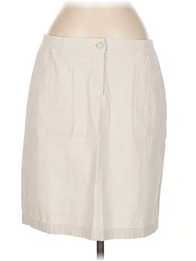 Pre-owned Jjill Casual Skirt In White