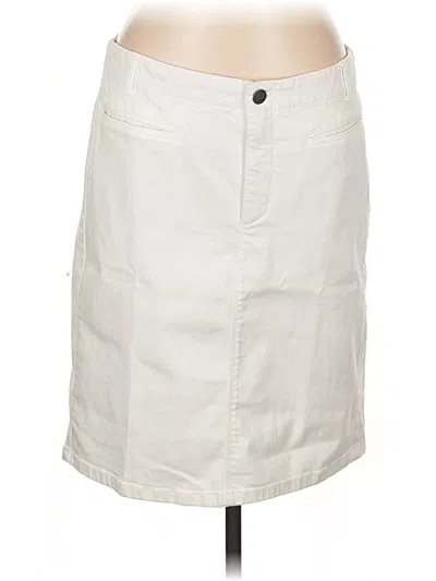 Pre-owned Jjill Casual Skirt In White