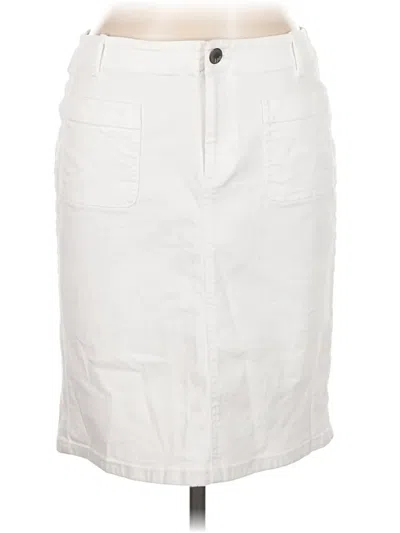 Pre-owned Jjill Casual Skirt In White