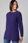 Jjill J.jill Chenille Cabled Tunic In Majestic Violet