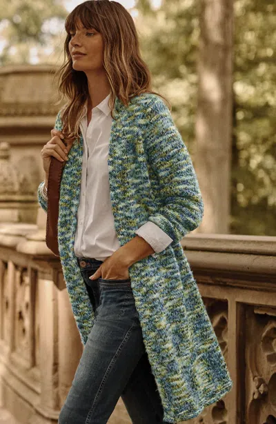 Jjill J.jill Clarendon Cardi In Cyan Multi