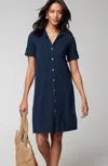 Jjill J.jill Classic Cotton-slub Shirtdress In English Channel