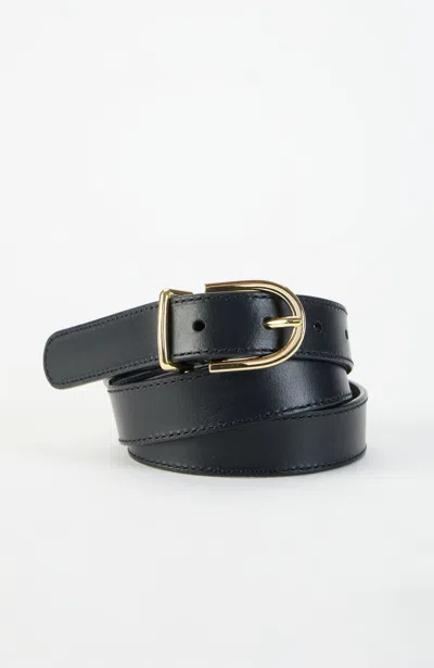 Jjill J.jill Classic Leather Belt In Black