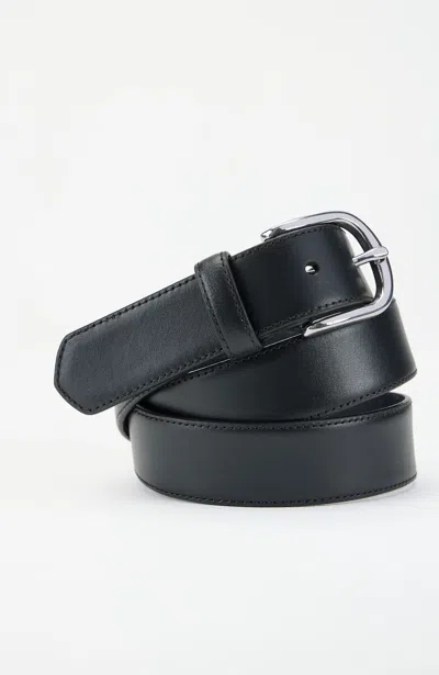 Jjill Classic Leather Belt In Black
