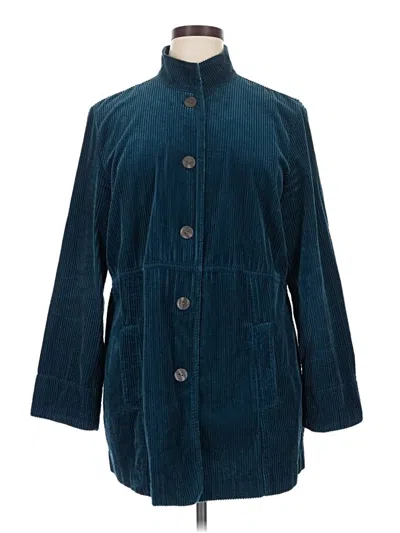 Pre-owned Jjill Coat In Blue