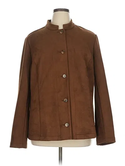 Pre-owned Jjill Coat In Brown