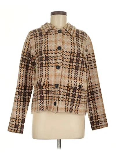 Pre-owned Jjill Coat In Brown