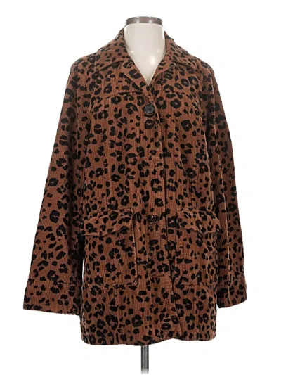 Pre-owned Jjill Coat In Brown