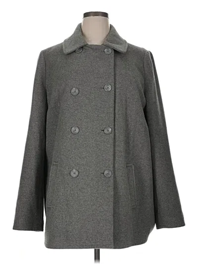 Pre-owned Jjill Coat In Gray