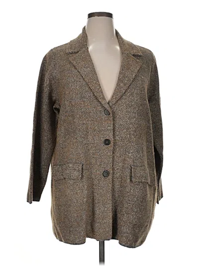 Pre-owned Jjill Coat In Gray