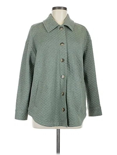 Pre-owned Jjill Coat In Green