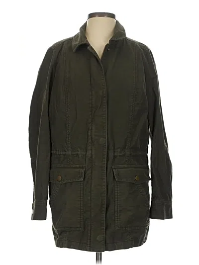 Pre-owned Jjill Coat In Green