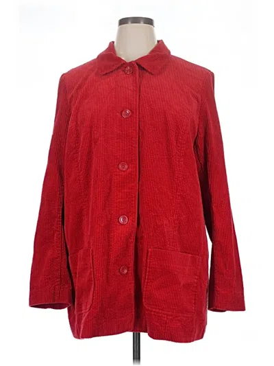 Pre-owned Jjill Coat In Red