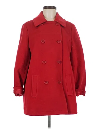 Pre-owned Jjill Coat In Red
