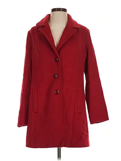 Pre-owned Jjill Coat In Red