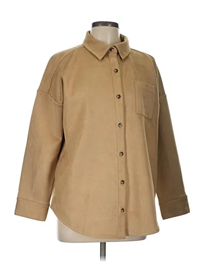 Pre-owned Jjill Coat In Tan