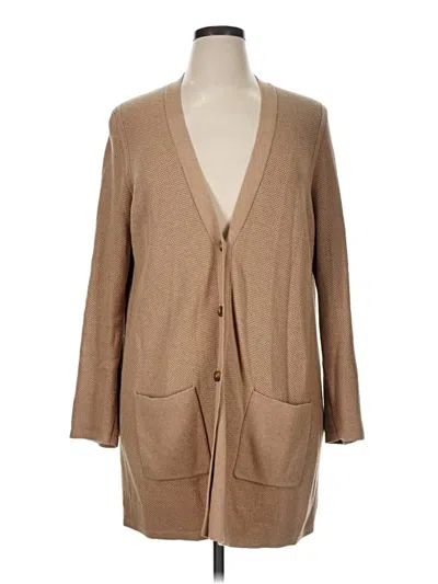 Pre-owned Jjill Coat In Tan
