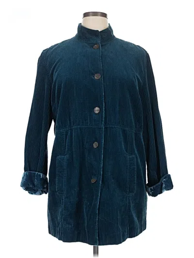 Pre-owned Jjill Coat In Teal