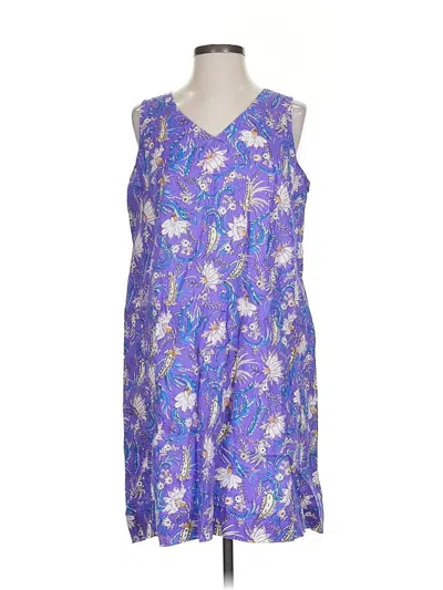 Pre-owned Jjill Cocktail Dress In Purple