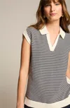 Jjill J.jill Collared Cap-sleeve Pullover