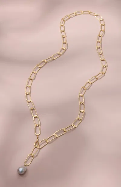 Jjill Convertible Cultured Freshwater Pearl Chain Necklace In Goldtone